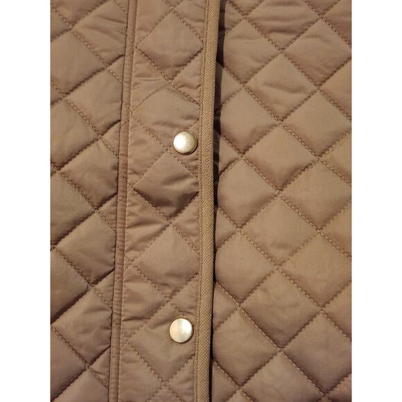 Kim Rogers Jacket Women's M Tan Quilted Full Zip Snap NWT - Picture 4 of 8